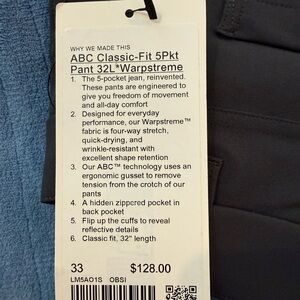 lululemon athletica ABC Classic-Fit 5Pkt Pant - Dark Gray